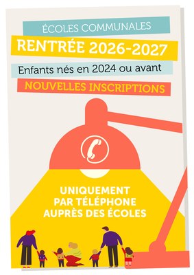 Inscriptions scolaires - rentrée 2026-2027 Inscriptions scolaires - rentrée 2026-2027