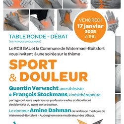 Sport & Douleur - vendredi 17 janvier